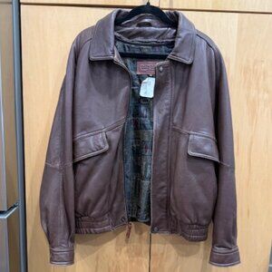 Vintage Couture Brown Leather Jacket Size 40